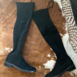 Stuart Weitzman black over the knee suede boots SZ 6